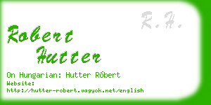 robert hutter business card