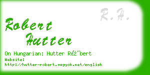 robert hutter business card